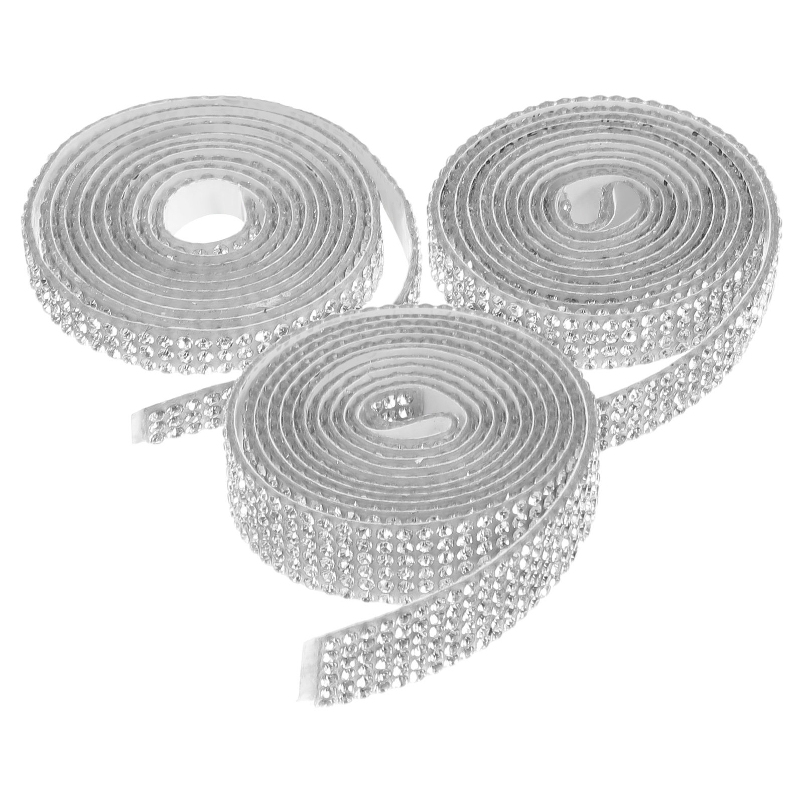 Embellishment Glue Craft - 3 Rollen selbstklebendes Strassband, glitzernder, dekorativer