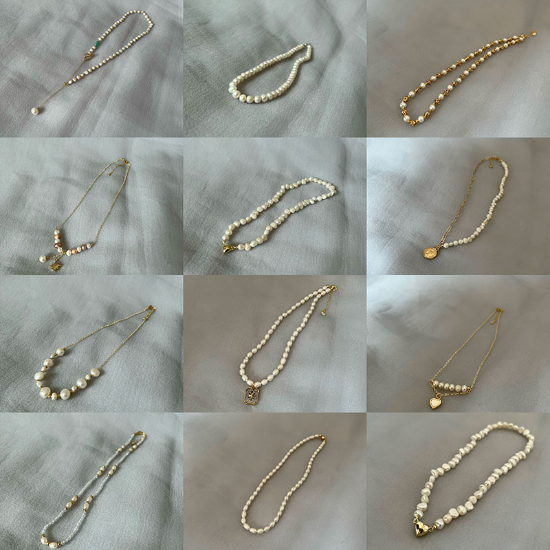 Mehrere Stile Natürliche Süßwa – Pearl Trim Chain Bewertung und Preis