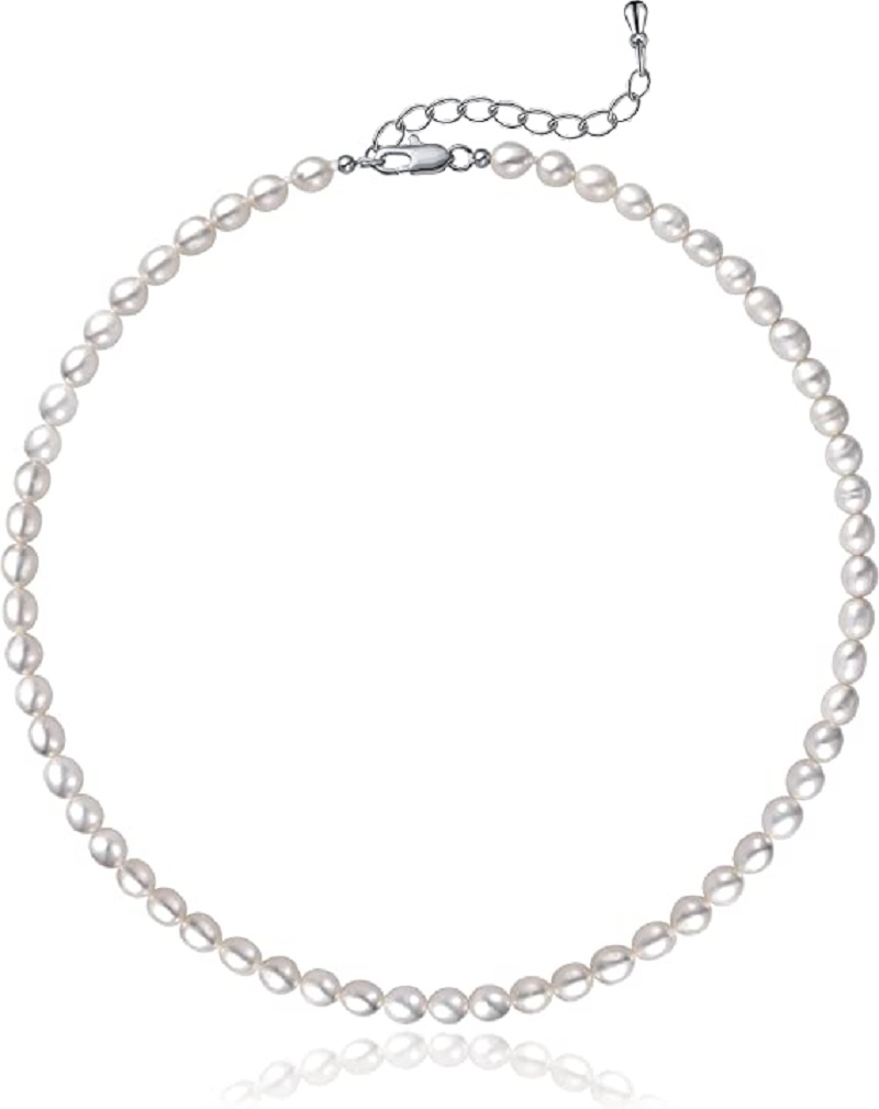 Perlenkette, 5–7 mm, ovale wei – Pearl Trim Chain Bewertung und Preis